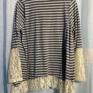 Doe & Rae lace underlay blouse